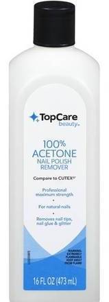 TopCare 100% Acetone Nail Polish Remover 16 oz