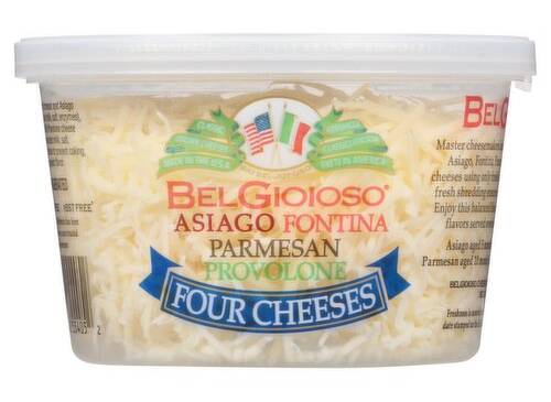 BelGioioso Freshly Shredded Four Cheese Asiago Fontina Parmesan Provolone 5 oz
