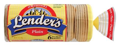Lender's Original Plain Bagels 12 oz
