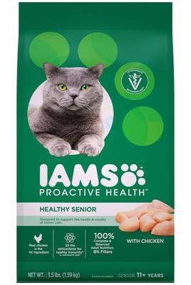 IAMS Healthy Senior with Chicken Cat Food 3.5 lbs
