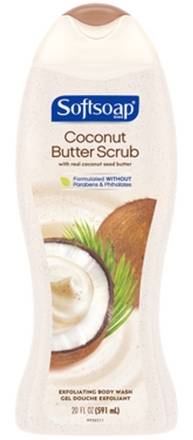 Softsoap Coconut Butter Scrub Body Wash 20 oz