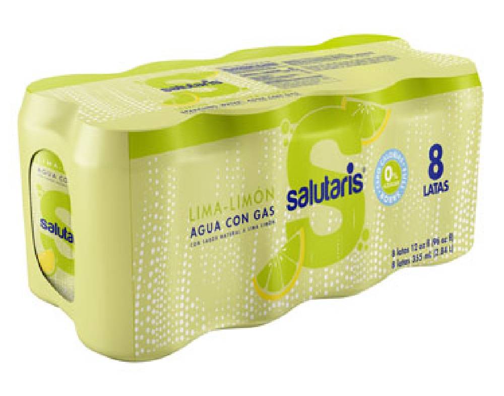 Salutaris Sparkling Water Lime 8-12 oz