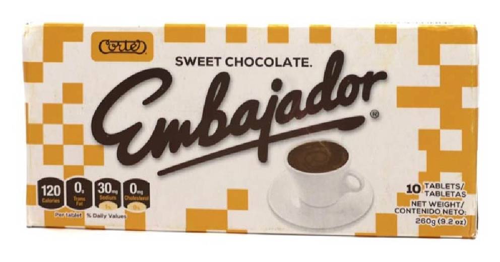 Cortes Chocolate Embajador en Barra 9.2 oz