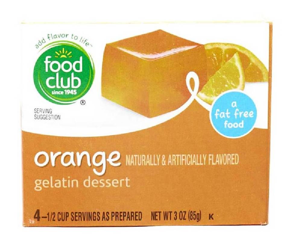 Food Club Gelatina Orange 3 oz