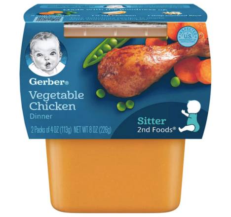 Gerber Vegetable Chicken for Sitter 2-4 oz