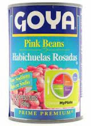 Goya Habichuelas Rosadas Bajo en Sodio / Pink Beans Low Sodium 15.5 oz