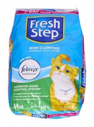 Fresh Step Non-Clumping Clay Litter.
