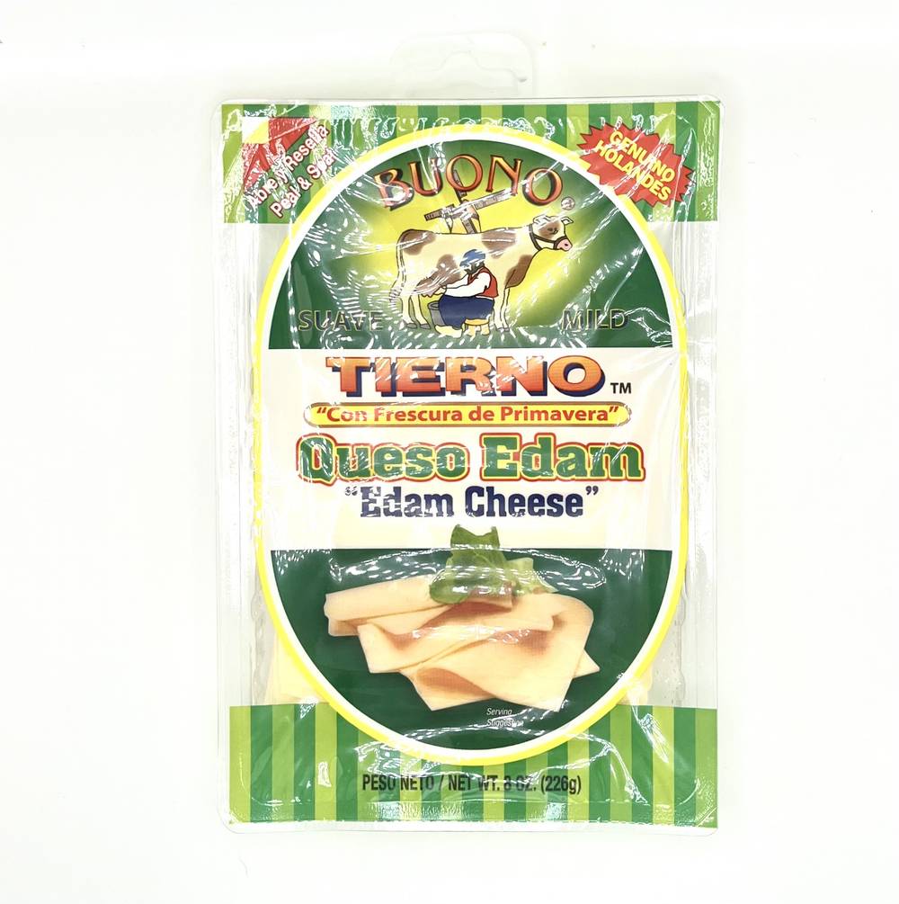 Buono Tierno Edam Cheese Slices 8 oz