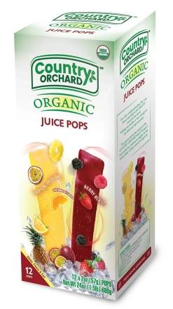 Country Orchard Organic Juice Freeze Pops 12 ct
