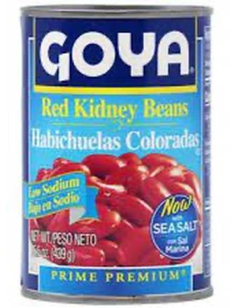 Goya Habichuelas Rojas Bajo en Sodio / Red Kidney Beans Low Sodium 15.5 oz