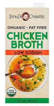 Brad's Organic Chicken Broth Low Sodium 32 oz