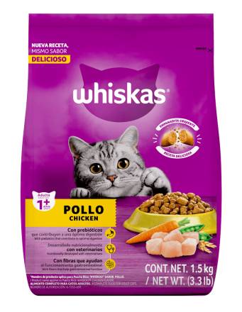 Whiskas Adulto Pollo / Chicken 3.3 lbs