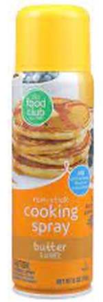 Food Club Non-Stick Cooking Spray Butter 6 oz