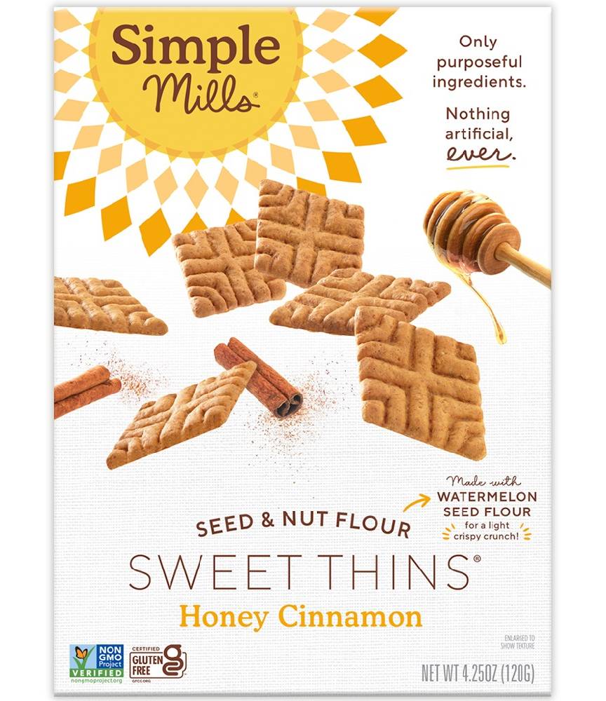 Simple Mills Honey Cinnamon Seed & Nut Flour Sweet Thins 4.25 oz