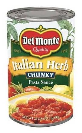 Del Monte Italian Herb Chunky Pasta Sauce 24 oz
