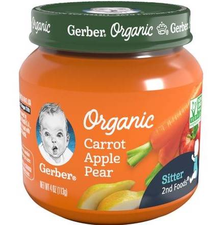 Gerber Organic Carrot Banana Mango for Sitter 4 oz