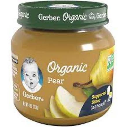 Gerber Organic Pear for Supported Sitter 4 oz
