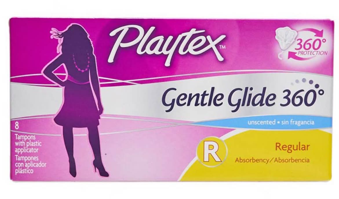 Playtex Simply Gentle Glide 360 Fresh Scent Regular Absorbency Tampons 8 ct