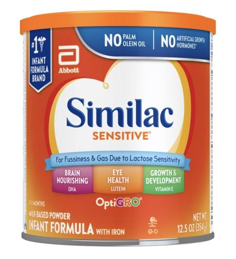 Similac Optigrow Sensitive Infant Formula 12 oz