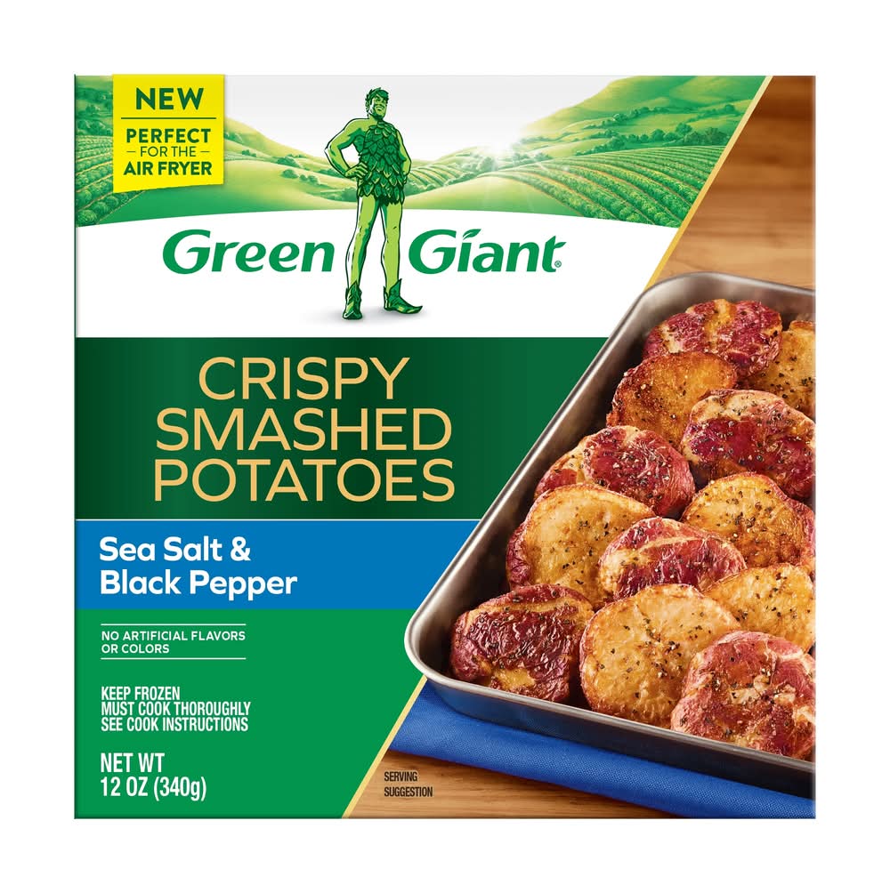 Green Giant Crispy Smashed Potatoes Sea Salt & Black Pepper 12 oz 