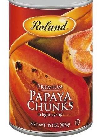 Roland Papaya Chunks in Light Syrup