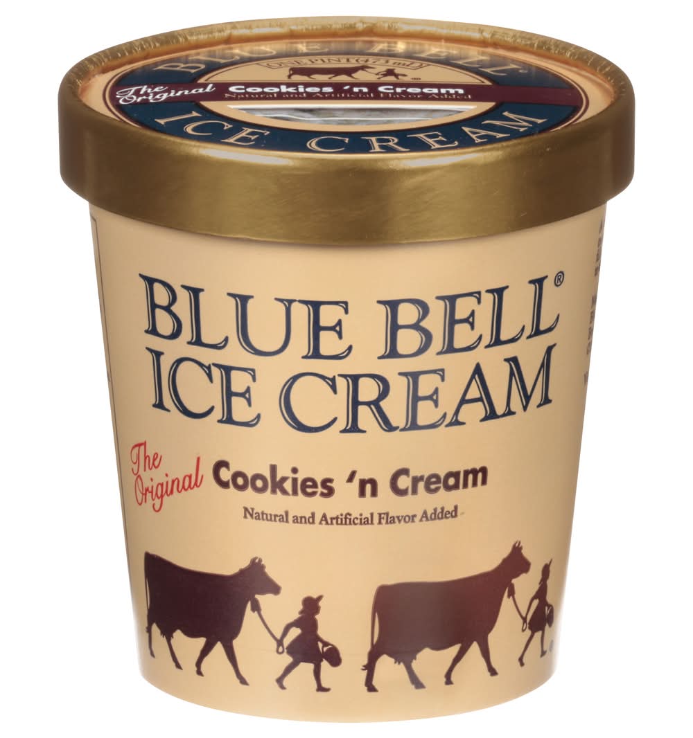 Blue Bell Ice Cream Cookies and Cream 16 oz