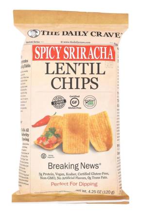 The Daily Crave Spicy Sriracha Lentil Chips 4.25 oz