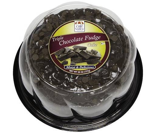 Cafe Valley Bakery Triple Chocolate Fudge Cake 16 oz