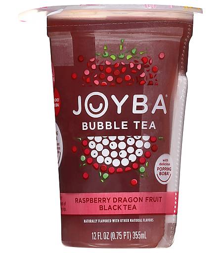 Joyba Bubble Tea Raspberry Dragon Fruit Black Tea 12 oz