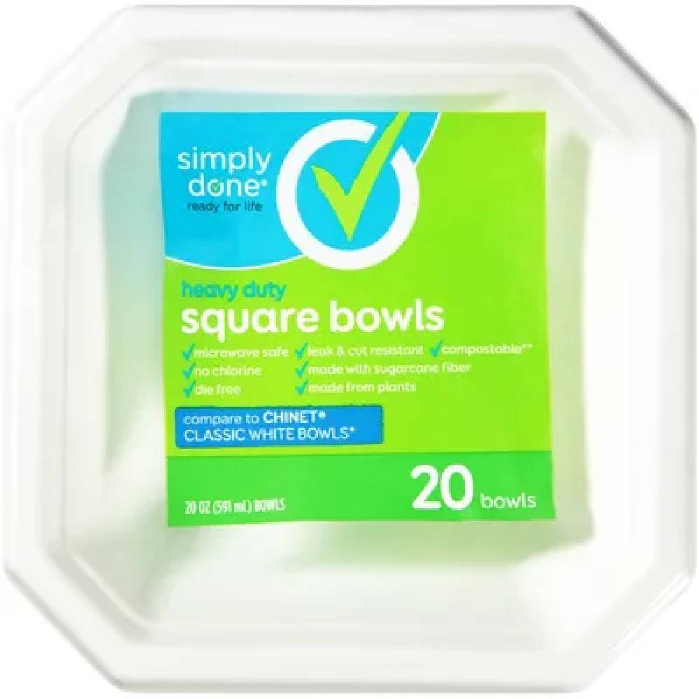 Simply Done Square Bowls 20 ct