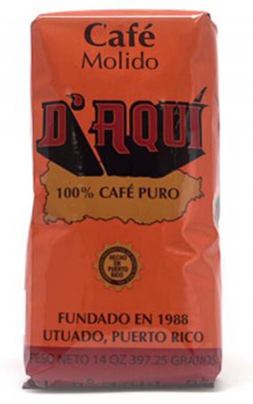 D'Aqui Cafe Molido Puro 14 oz