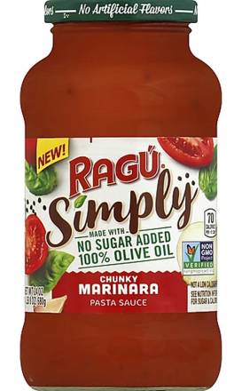Ragu Simply Marinara No Sugar Added 24 oz
