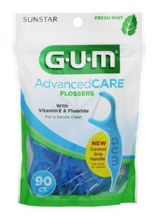 GUM Advanced Care Flosser Picks 90 ct