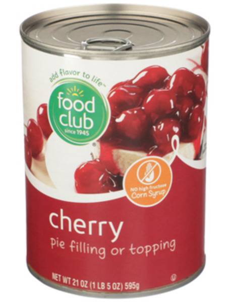 Food Club Cherry Pie Filling or Topping 20 oz