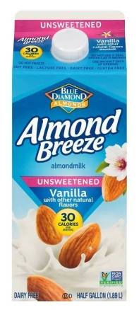 Almond Breeze Unsweetened Vanilla Almond Milk 64 oz