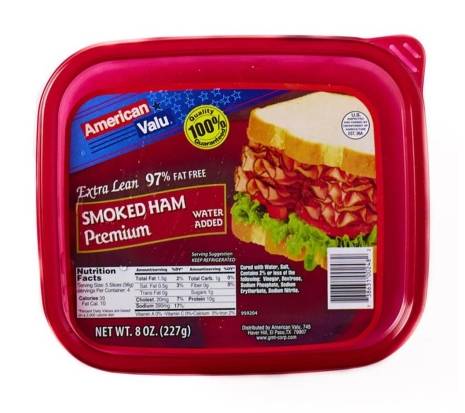 American Valu Extra Lean Premium Smoked Ham 8 oz