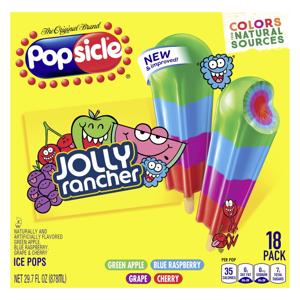 Popsicle Ice Pops Jolly Rancher 18 ct