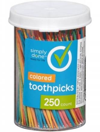 Simply Done Colored Toothpicks / Palillos  250 ct