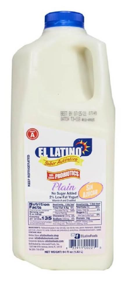 El Latino Plain Yogurt 64 oz