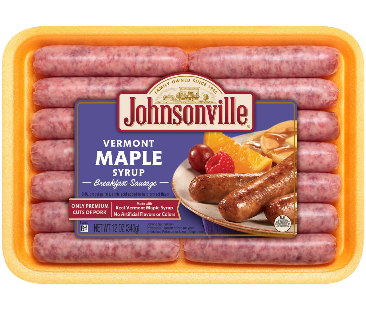 Johnsonville Vermont Maple Syrup Breakfast Sausage 12 oz