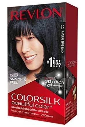 Revlon ColorSilk Beautiful Color Natural Blue Black 12