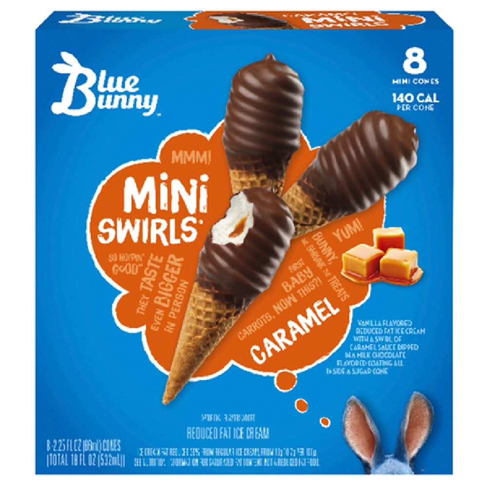 Blue Bunny Mini Swirls Caramel 8 ct