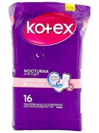 Kotex Nocturnas con Alas 16 ct