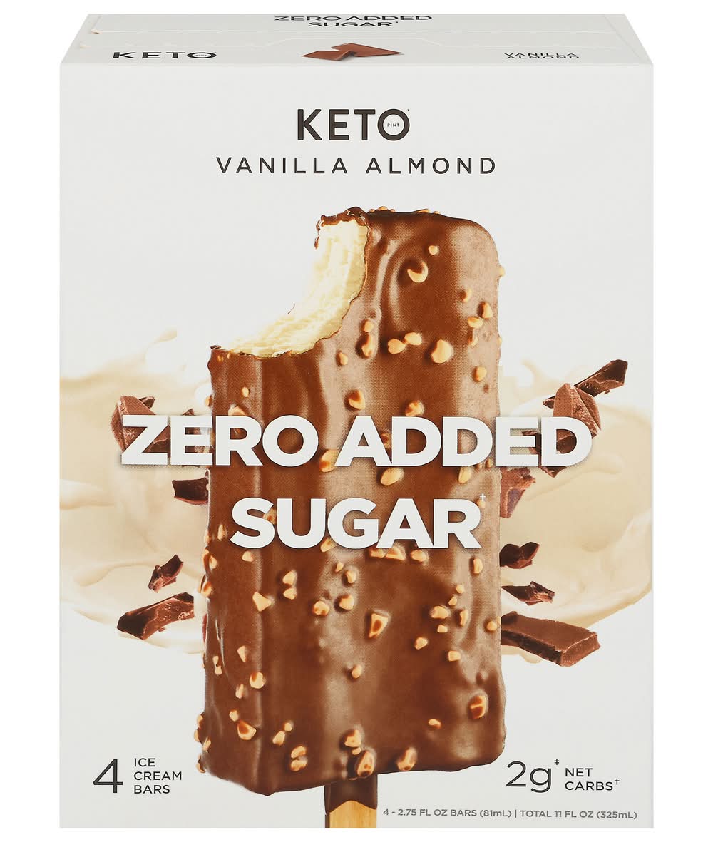 Keto Zero Sugar Added Vanilla Crunch Ice Cream Bars 11 oz