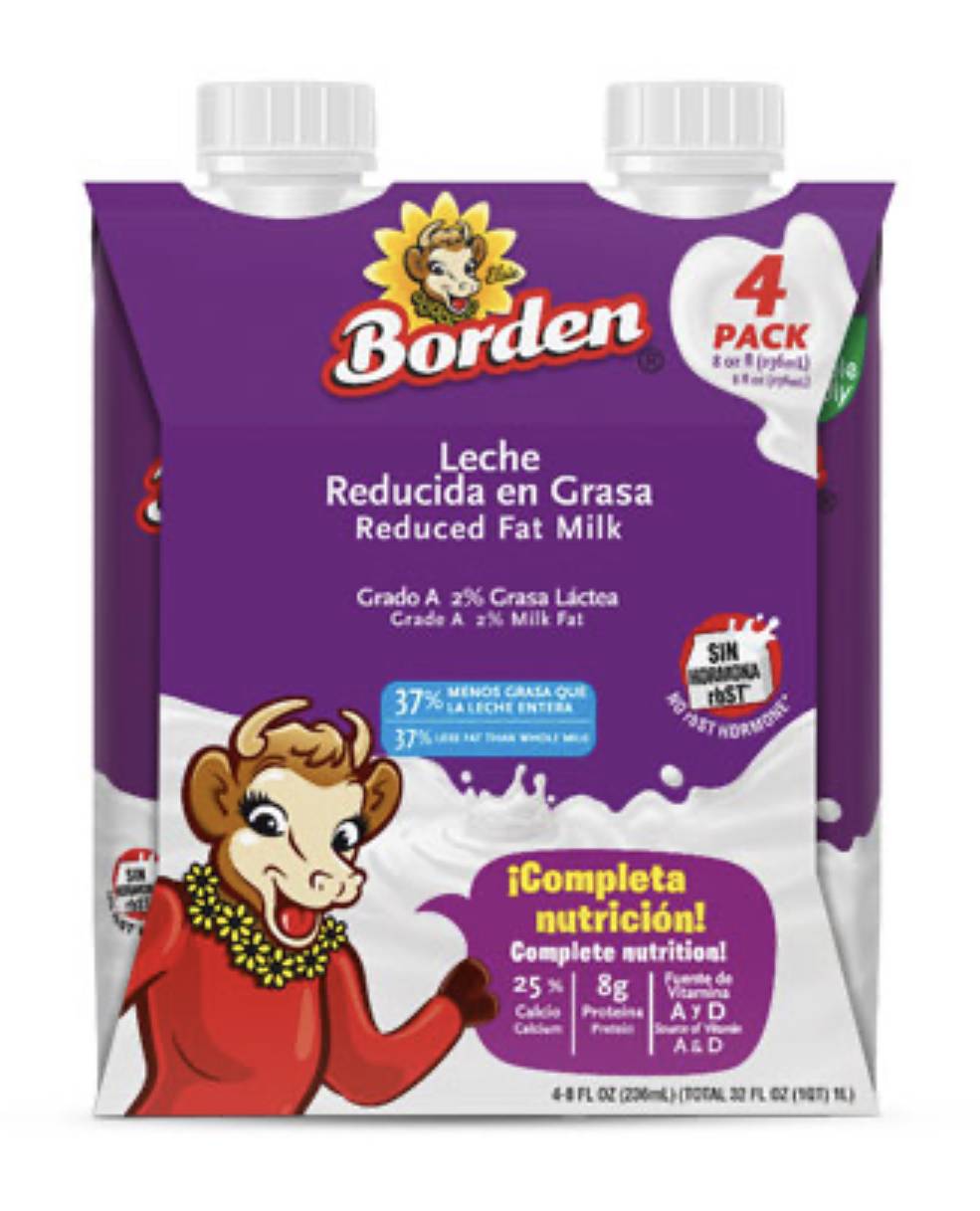 Borden Leche Reducida en Grasa 4-8 oz