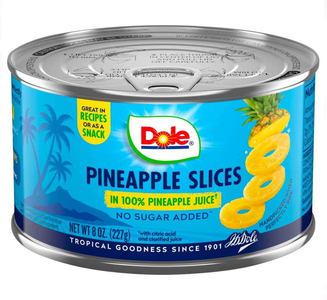 Dole Pineapple Slices in 100% Juice 8.25 oz