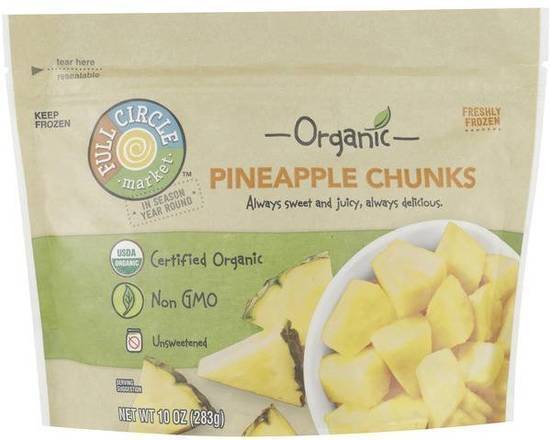 Full Circle Organic Pineapple Chunks 10 oz