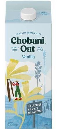 Chobani Oatmilk Vanilla 52 oz