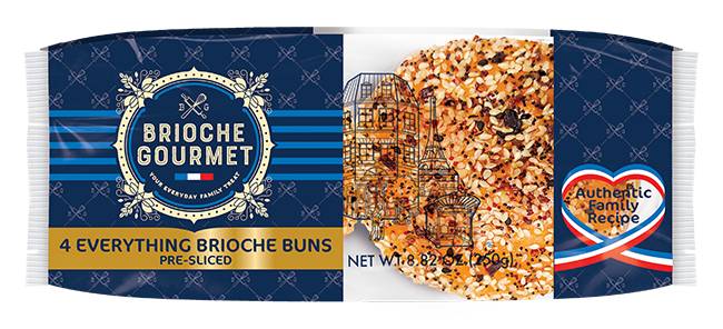 Brioche Gourmet Everything Brioche Buns 4 ct