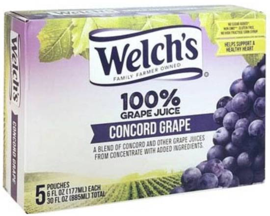 Welch’s 100% Juice Concord Grape 5-8 oz